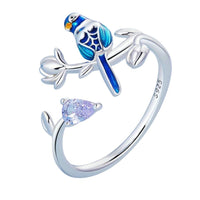 'Blue Bird' Sterling Silver and CZ Ring - Sterling Silver Rings - Allora Jade