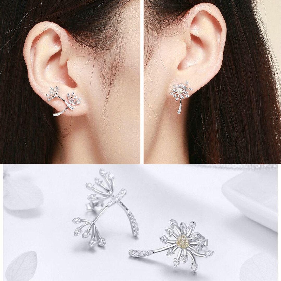 'Dandelion Love' CZ & Sterling Silver Jewellery Set - Sterling Silver Jewellery Sets - Allora Jade