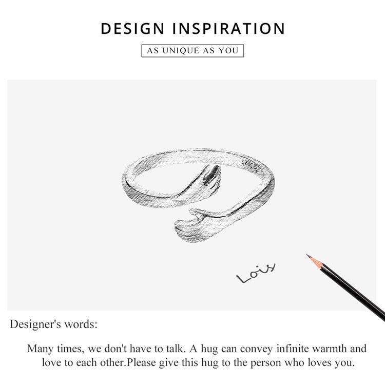 'Loving Hug' Sterling Silver Ring - Sterling Silver Rings - Allora Jade
