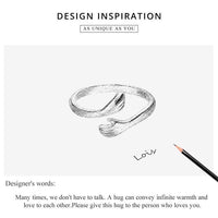 'Loving Hug' Sterling Silver Ring - Sterling Silver Rings - Allora Jade