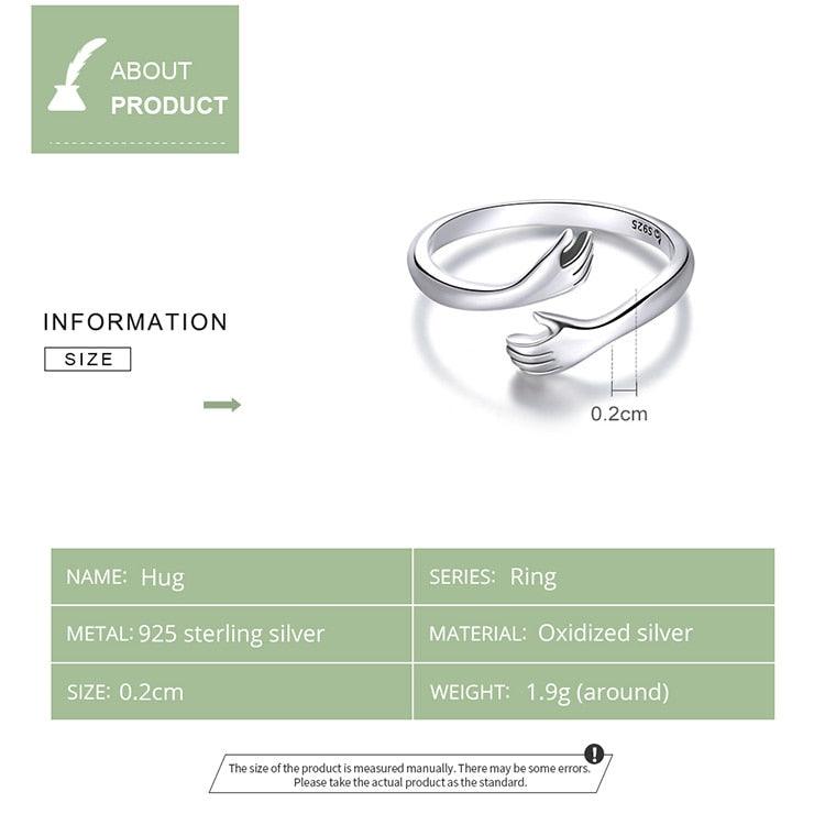 'Loving Hug' Sterling Silver Ring - Sterling Silver Rings - Allora Jade