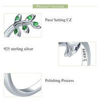 'Hummingbird' CZ and Sterling Silver Ring - Sterling Silver Rings - Allora Jade
