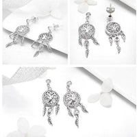 'Tree of Life Dream Catcher' Sterling Silver and CZ Jewellery Set - Sterling Silver Jewellery Sets - Allora Jade