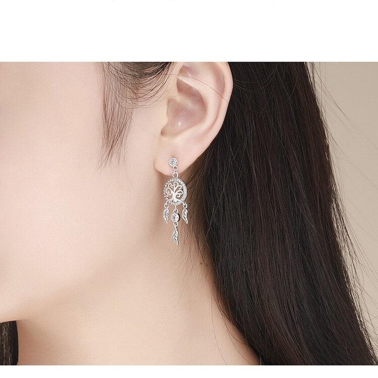 'Tree of Life Dream Catcher' Sterling Silver and CZ Jewellery Set - Sterling Silver Jewellery Sets - Allora Jade