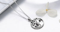 'Peaceful Lucky Tree' Pendant Necklace CZ & Sterling Silver - Sterling Silver Pendant Necklaces - Allora Jade