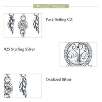 'Tree of Life Dream Catcher' Pendant Necklace CZ and Sterling Silver - Sterling Silver Pendant Necklaces - Allora Jade
