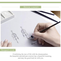 'Tree of Life Dream Catcher' CZ & Sterling Silver Earrings - Sterling Silver Earrings - Allora Jade