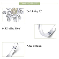 'Dandelion Love' CZ and Sterling Silver Ring - Sterling Silver Rings - Allora Jade