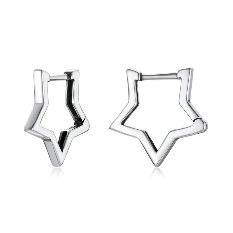 'Starlike' Sterling Silver Hoop Earrings - Sterling Silver Earrings - Allora Jade