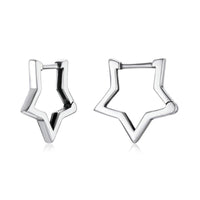 'Starlike' Sterling Silver Hoop Earrings - Sterling Silver Earrings - Allora Jade