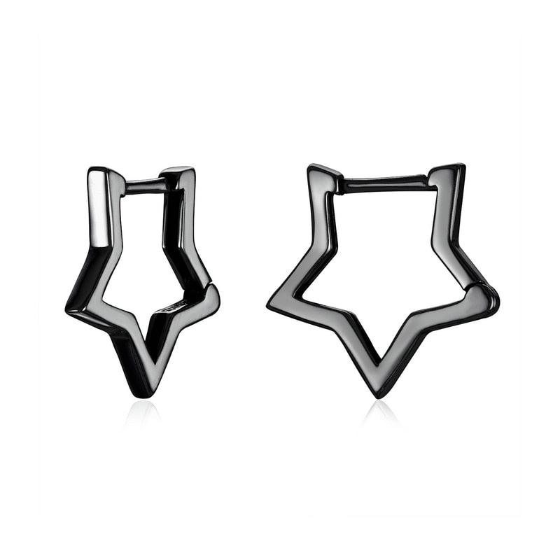 'Starlike' Sterling Silver Hoop Earrings - Sterling Silver Earrings - Allora Jade