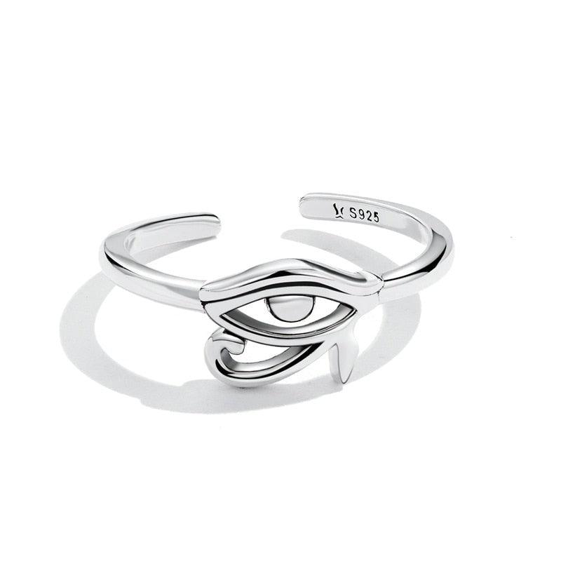 'Eye of Horus' Sterling Silver Ring - Sterling Silver Rings - Allora Jade