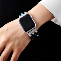 Tiger's Eye and Hematite Stretchy Apple Watch Band - Apple Watch Bands - Allora Jade