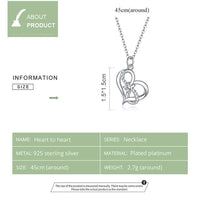 'Forever Love' CZ & Sterling Silver Heart Pendant Necklace - Sterling Silver Pendant Necklaces - Allora Jade