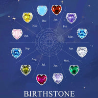 'Birthstone Hearts' CZ and Sterling Silver Stud Earrings - Sterling Silver Earrings - Allora Jade