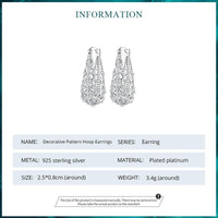'Fancy Vines' CZ and Sterling Silver Hoop Earrings - Sterling Silver Earrings - Allora Jade