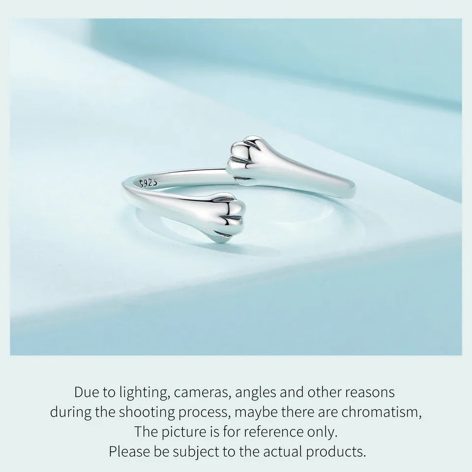 'Fur Baby Hug' Sterling Silver Ring | ALLORA JADE