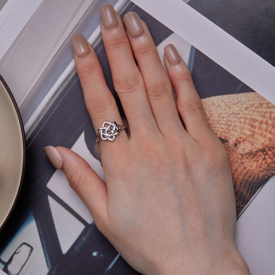 'Celtic Love Knot' Sterling Silver Ring - Sterling Silver Rings - Allora Jade