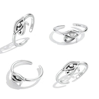'Eye of Horus' Sterling Silver Ring - Sterling Silver Rings - Allora Jade