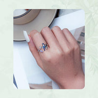 'Blue Bird' Sterling Silver and CZ Jewellery Set - Sterling Silver Jewellery Sets - Allora Jade
