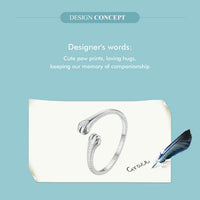 'Fur Baby Hug' Sterling Silver Ring | ALLORA JADE