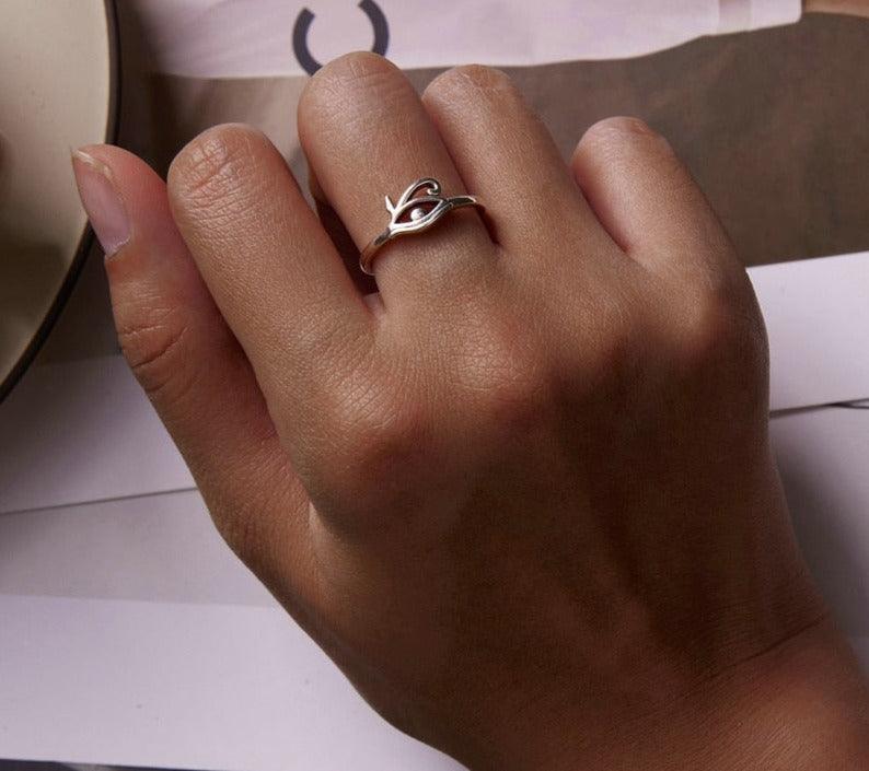'Eye of Horus' Sterling Silver Ring - Sterling Silver Rings - Allora Jade