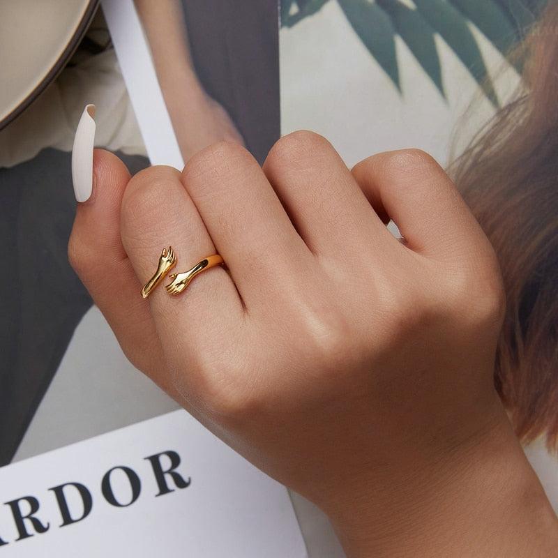 'Loving Hug' Sterling Silver Ring - Sterling Silver Rings - Allora Jade