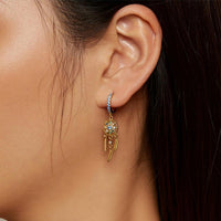 'Dreamcatcher' CZ & Sterling Silver Dangle Earrings - Sterling Silver Earrings - Allora Jade
