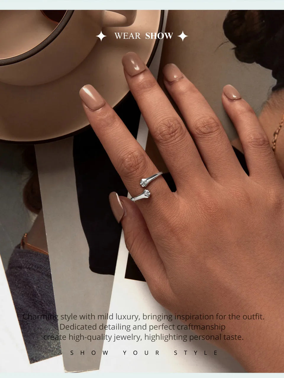 'Fur Baby Hug' Sterling Silver Ring | ALLORA JADE