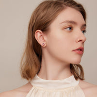 'Birthstone Hearts' CZ and Sterling Silver Stud Earrings - Sterling Silver Earrings - Allora Jade