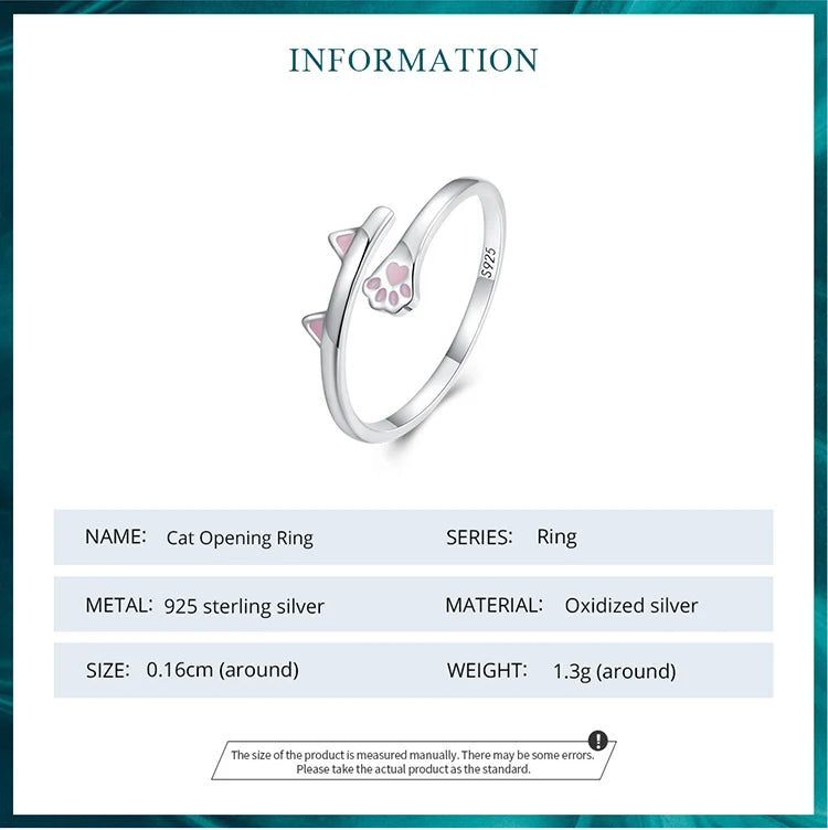 'Ears and Paw' Sterling Silver Ring | ALLORA JADE