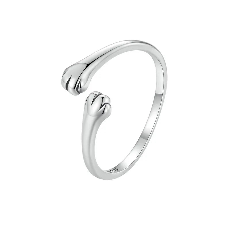 'Fur Baby Hug' Sterling Silver Ring | ALLORA JADE