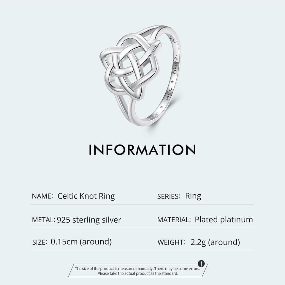 'Celtic Love Knot' Sterling Silver Ring - Sterling Silver Rings - Allora Jade