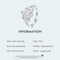 'Celtic Love Knot' Sterling Silver Ring - Sterling Silver Rings - Allora Jade