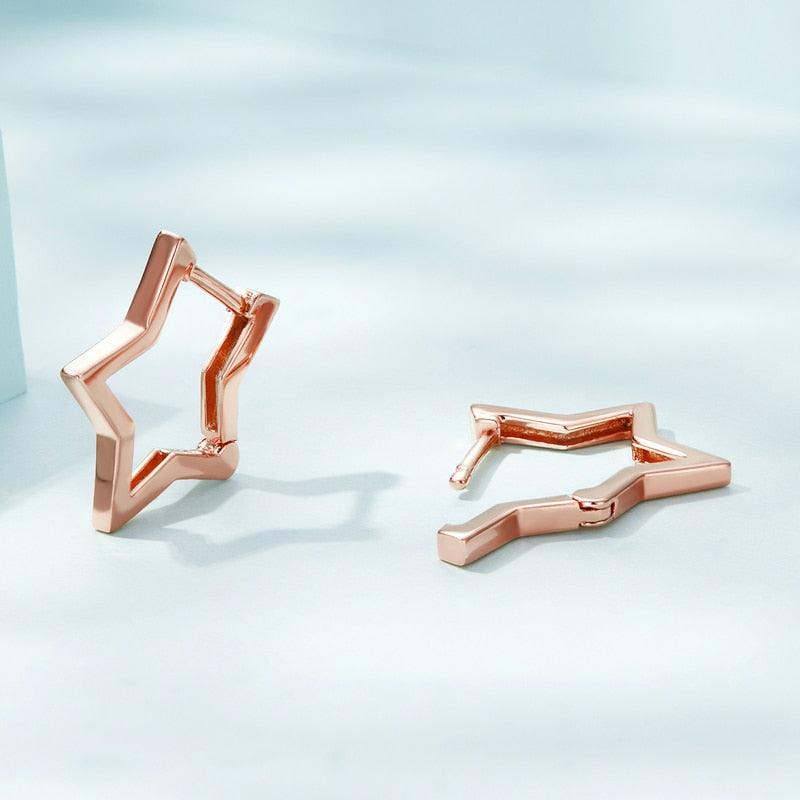 'Starlike' Sterling Silver Hoop Earrings - Sterling Silver Earrings - Allora Jade