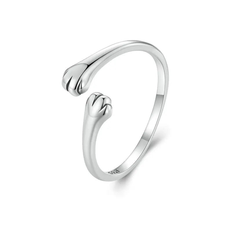 'Fur Baby Hug' Sterling Silver Ring | ALLORA JADE