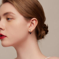 'Starlike' Sterling Silver Hoop Earrings - Sterling Silver Earrings - Allora Jade