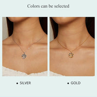 'Peaceful Lucky Tree' Pendant Necklace CZ & Sterling Silver - Sterling Silver Pendant Necklaces - Allora Jade