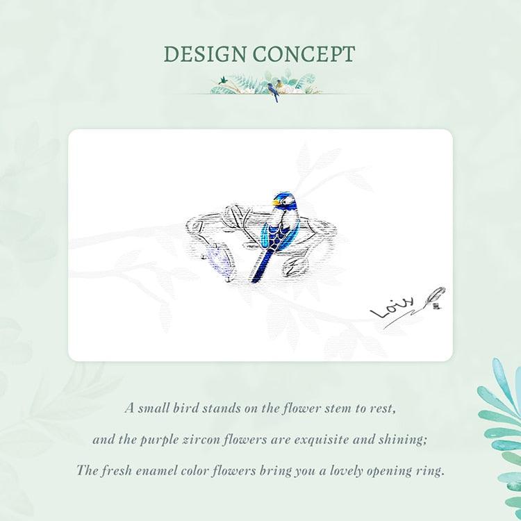 'Blue Bird' Sterling Silver and CZ Jewellery Set - Sterling Silver Jewellery Sets - Allora Jade