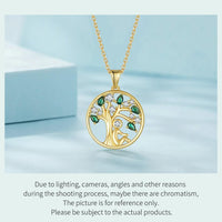 'Peaceful Lucky Tree' Pendant Necklace CZ & Sterling Silver - Sterling Silver Pendant Necklaces - Allora Jade