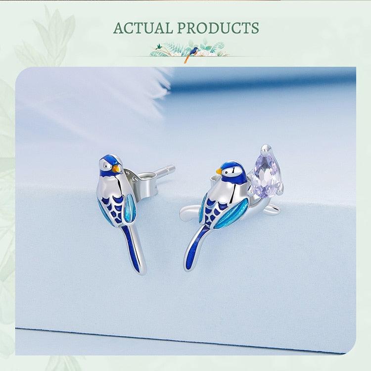 'Blue Bird' Sterling Silver and CZ Jewellery Set - Sterling Silver Jewellery Sets - Allora Jade