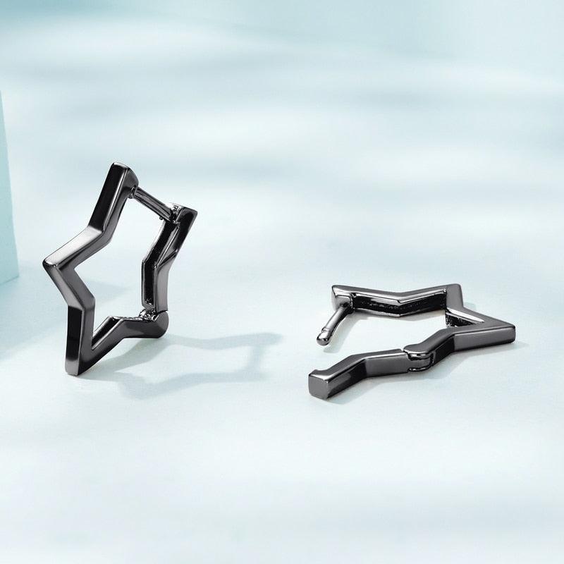 'Starlike' Sterling Silver Hoop Earrings - Sterling Silver Earrings - Allora Jade