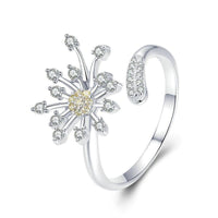 'Dandelion Love' CZ and Sterling Silver Ring - Sterling Silver Rings - Allora Jade