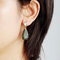 'Heart Drops' Amethyst Earrings - Womens Earrings Crystal Earrings - Allora Jade