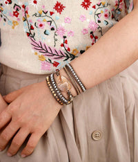 Earthy Jasper Charm & Beads Wrap Bracelet - Womens Bracelets Crystal Bracelet - Allora Jade