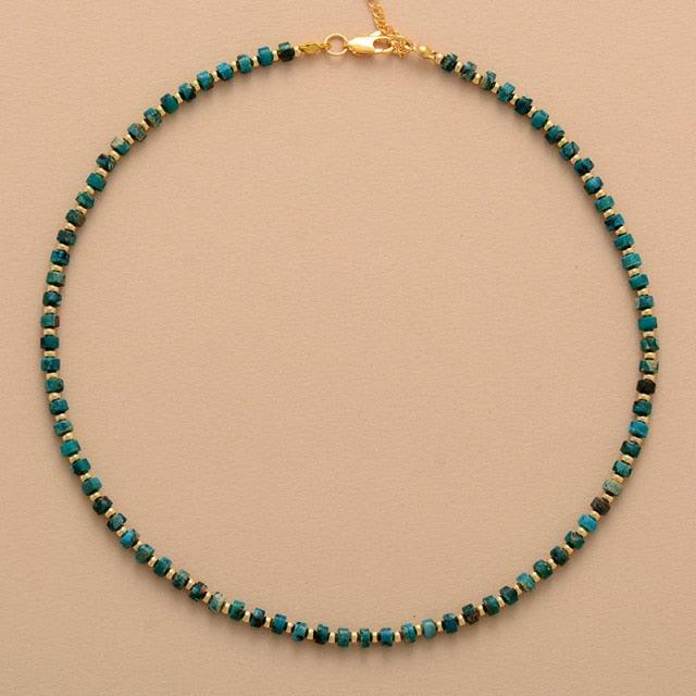 Crystal Choker Necklace – African Turquoise Jasper | ALLORA JADE
