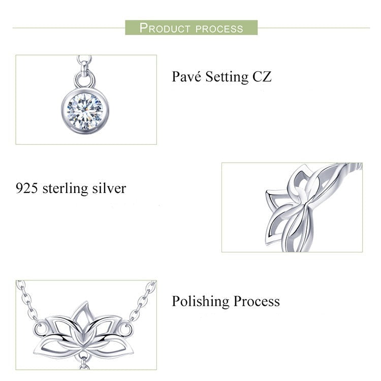 'Lotus Flower' Sterling Silver and CZ Jewellery Set | ALLORA JADE