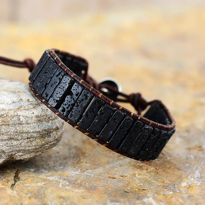 Lava Stone Cuff Bracelet | ALLORA JADE