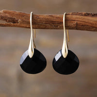 Ritzy Black Onyx Drop Earrings - Women's Earrings - ALLORA JADE