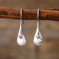 'Baygur' Howlite Silver Drop Earrings - ALLORA JADE